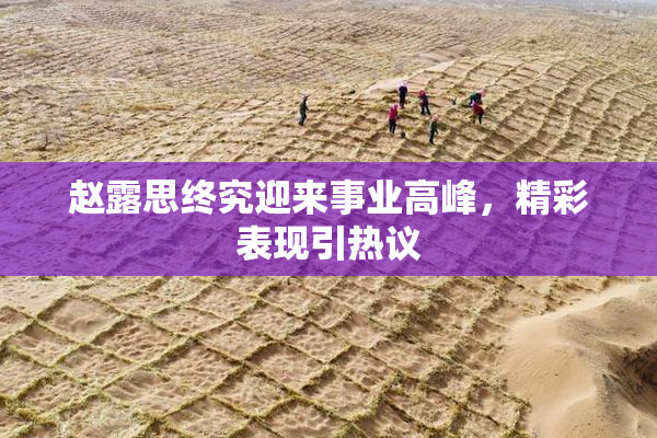 赵露思终究迎来事业高峰，精彩表现引热议