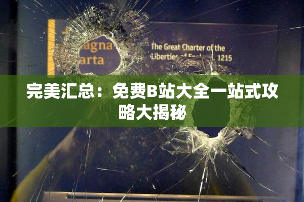 完美汇总：免费B站大全一站式攻略大揭秘