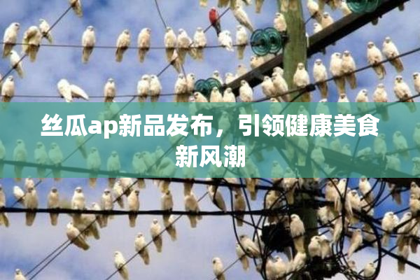 丝瓜ap新品发布，引领健康美食新风潮