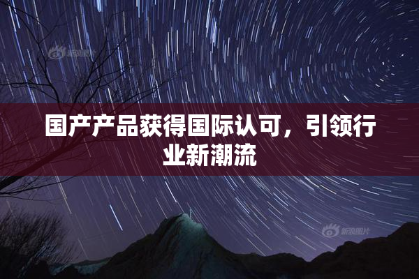 国产产品获得国际认可，引领行业新潮流