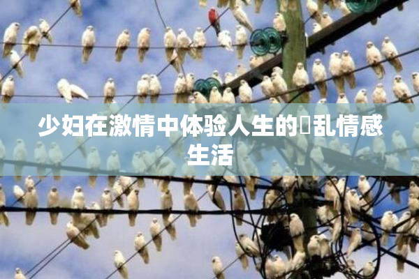 少妇在激情中体验人生的婬乱情感生活