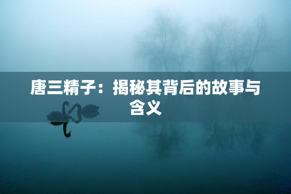 唐三精子：揭秘其背后的故事与含义