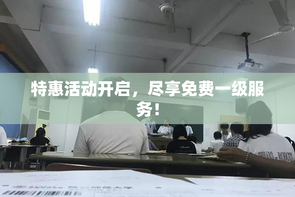 特惠活动开启，尽享免费一级服务！
