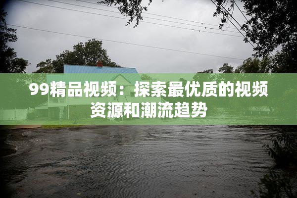 99精品视频：探索最优质的视频资源和潮流趋势