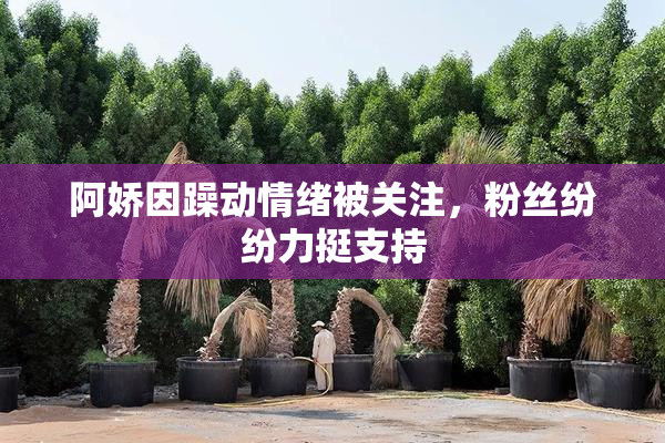 阿娇因躁动情绪被关注，粉丝纷纷力挺支持