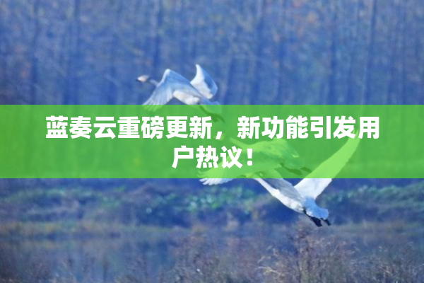 蓝奏云重磅更新，新功能引发用户热议！
