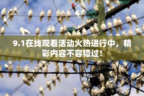 9.1在线观看活动火热进行中，精彩内容不容错过！