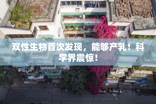 双性生物首次发现，能够产乳！科学界震惊！