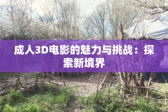 成人3D电影的魅力与挑战：探索新境界