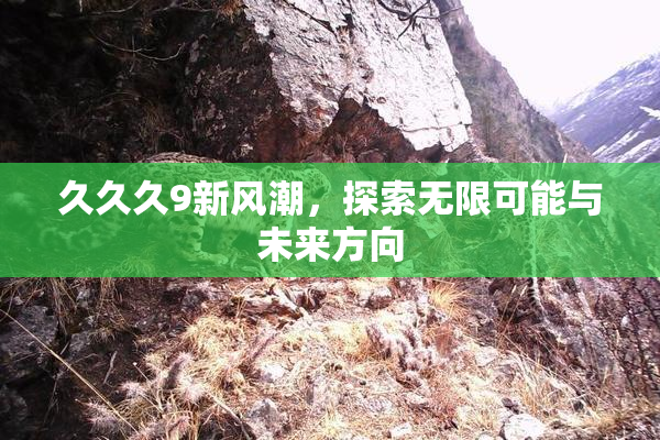 久久久9新风潮，探索无限可能与未来方向