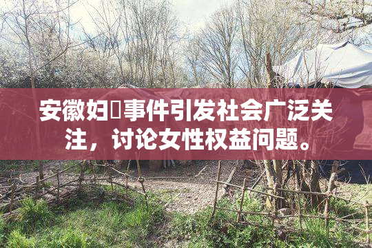 安徽妇槡事件引发社会广泛关注，讨论女性权益问题。