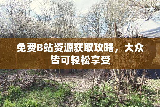 免费B站资源获取攻略，大众皆可轻松享受