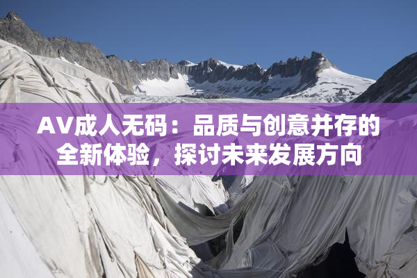 AV成人无码：品质与创意并存的全新体验，探讨未来发展方向