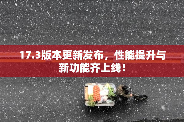 17.3版本更新发布，性能提升与新功能齐上线！