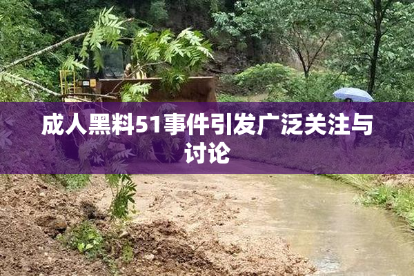 成人黑料51事件引发广泛关注与讨论