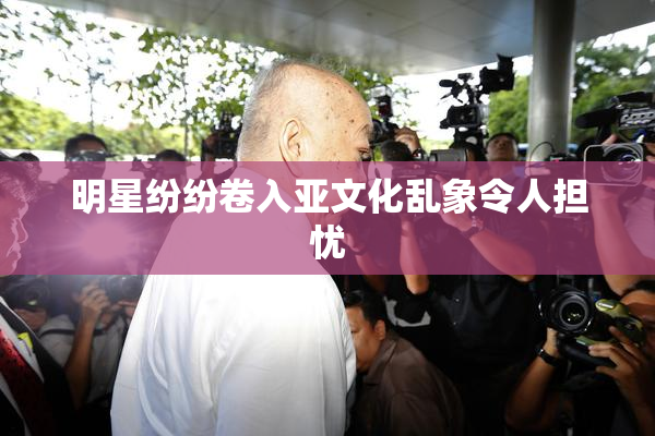 明星纷纷卷入亚文化乱象令人担忧