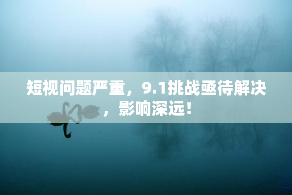 短视问题严重，9.1挑战亟待解决，影响深远！