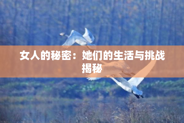 女人的秘密：她们的生活与挑战揭秘
