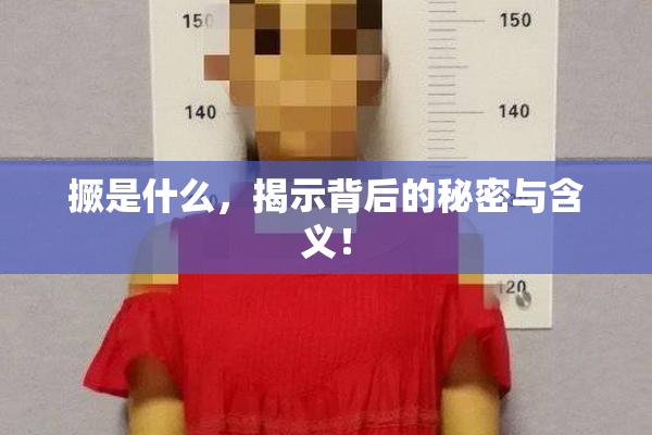 撅是什么，揭示背后的秘密与含义！