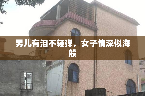 男儿有泪不轻弹，女子情深似海般