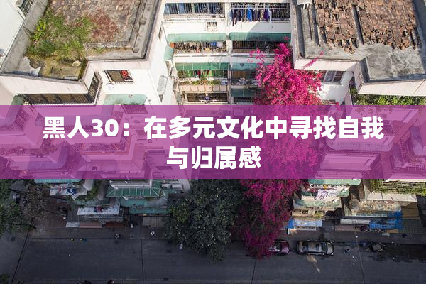 黑人30：在多元文化中寻找自我与归属感