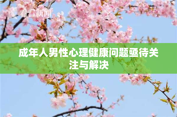 成年人男性心理健康问题亟待关注与解决