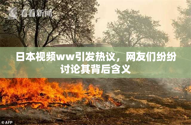 日本视频ww引发热议，网友们纷纷讨论其背后含义