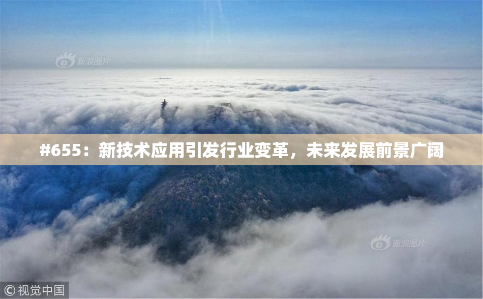 #655：新技术应用引发行业变革，未来发展前景广阔