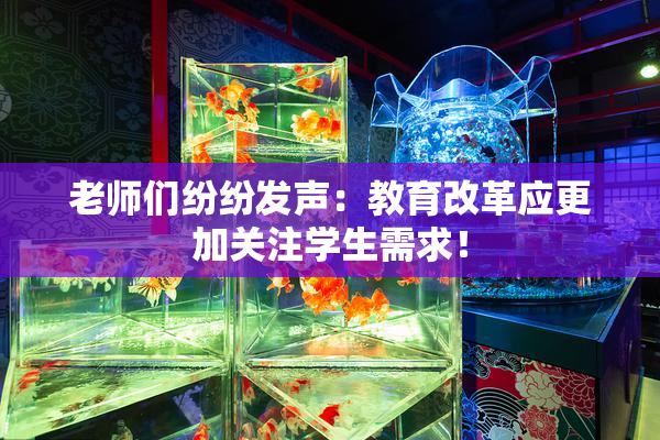 老师们纷纷发声：教育改革应更加关注学生需求！