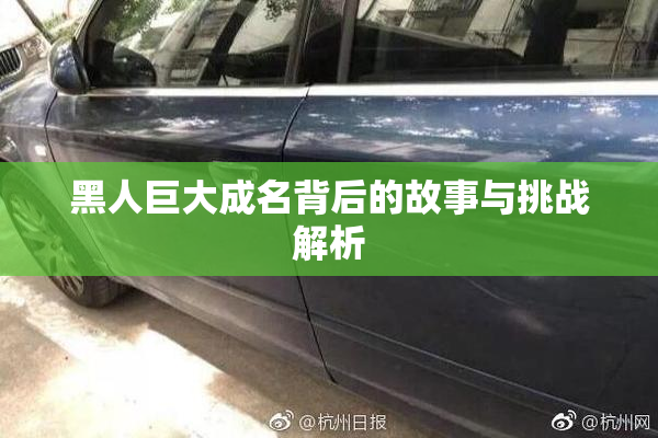 黑人巨大成名背后的故事与挑战解析