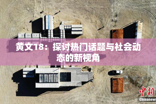 黄文18：探讨热门话题与社会动态的新视角