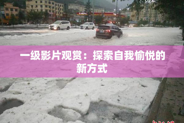 一级影片观赏：探索自我愉悦的新方式
