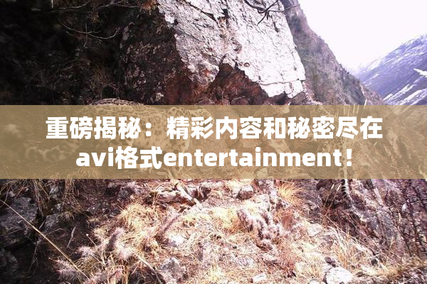 重磅揭秘：精彩内容和秘密尽在avi格式entertainment！