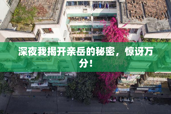 深夜我揭开亲岳的秘密，惊讶万分！