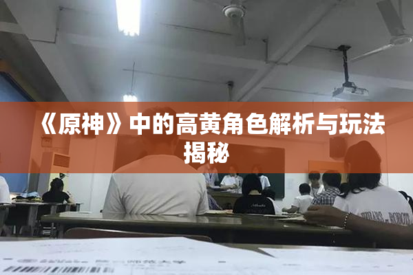 《原神》中的高黄角色解析与玩法揭秘