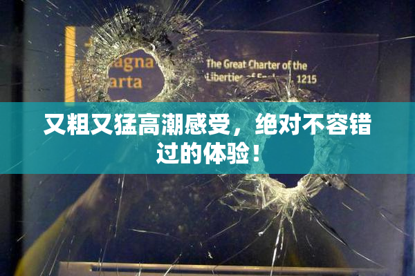 又粗又猛高潮感受，绝对不容错过的体验！