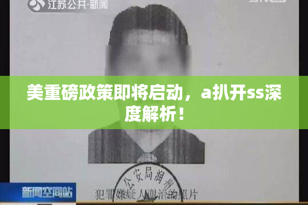 美重磅政策即将启动，a扒开ss深度解析！