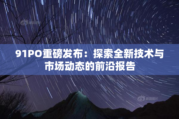 91PO重磅发布：探索全新技术与市场动态的前沿报告
