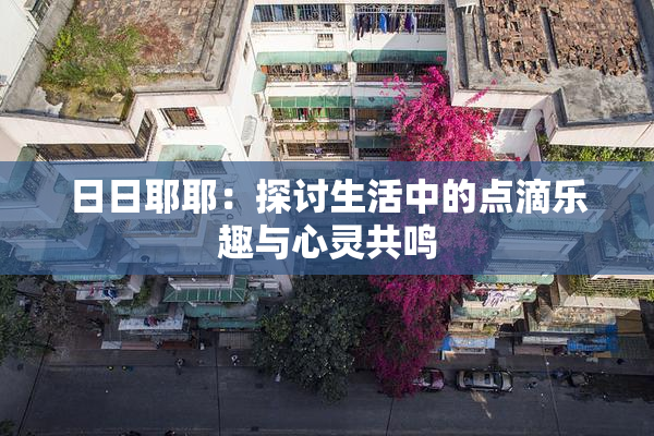 日日耶耶：探讨生活中的点滴乐趣与心灵共鸣