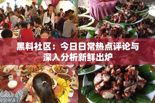 黑料社区：今日日常热点评论与深入分析新鲜出炉