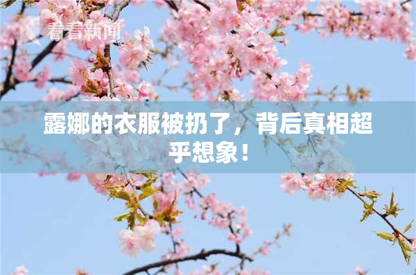 露娜的衣服被扔了，背后真相超乎想象！