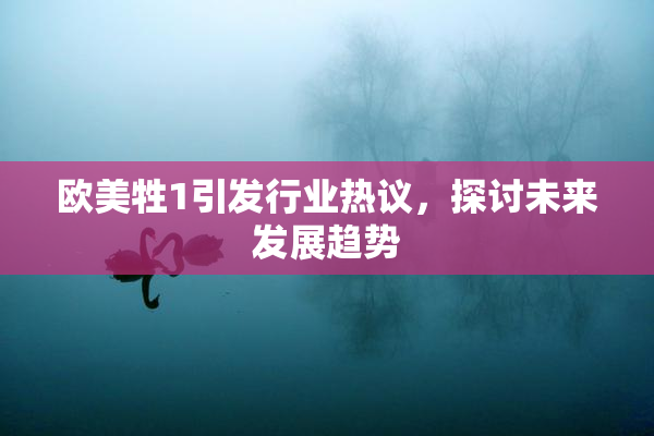 欧美牲1引发行业热议，探讨未来发展趋势