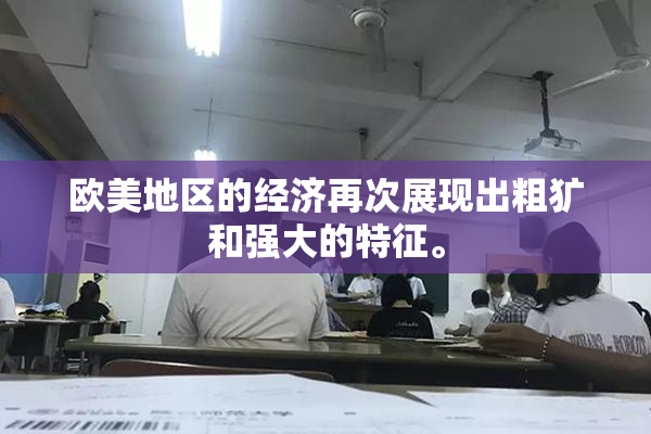 欧美地区的经济再次展现出粗犷和强大的特征。