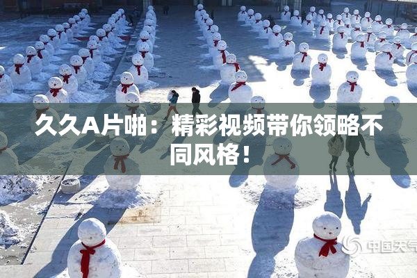 久久A片啪：精彩视频带你领略不同风格！