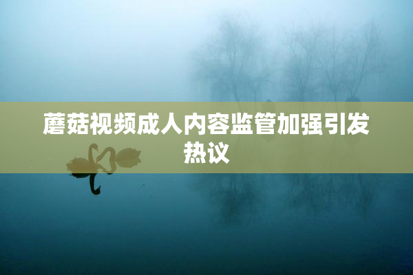 蘑菇视频成人内容监管加强引发热议