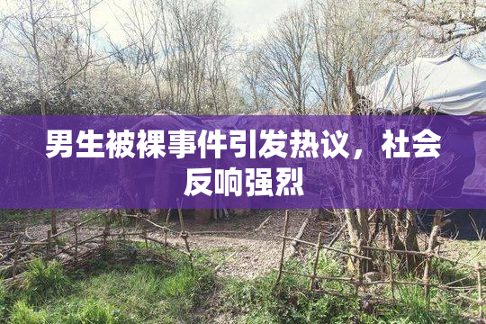 男生被裸事件引发热议，社会反响强烈