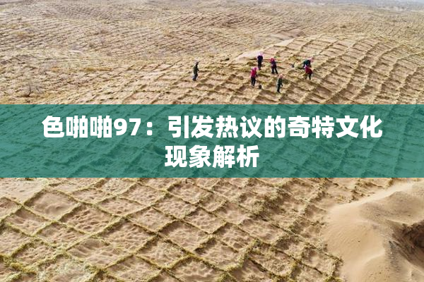 色啪啪97：引发热议的奇特文化现象解析