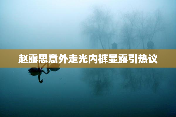 赵露思意外走光内裤显露引热议
