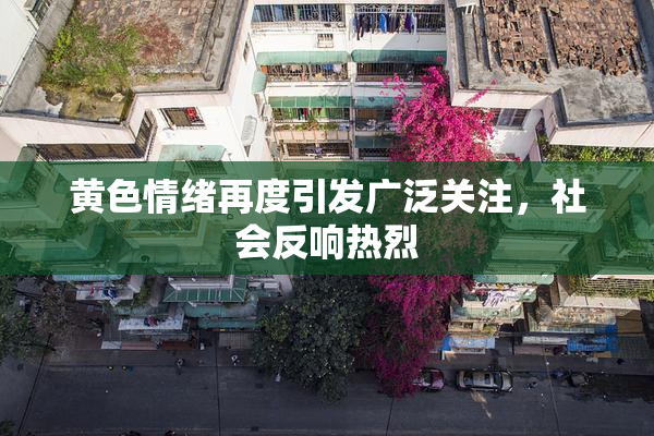 黄色情绪再度引发广泛关注，社会反响热烈