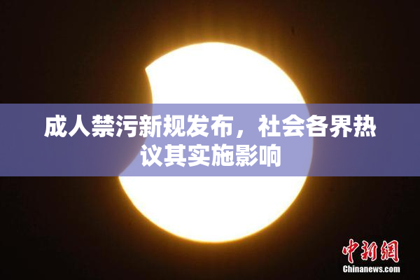 成人禁污新规发布，社会各界热议其实施影响